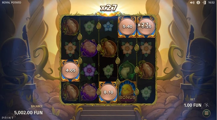 Mecánica Royal Levy del juego Royal Potato de Relax